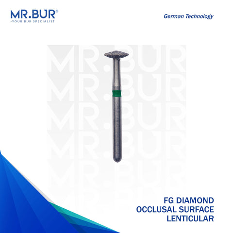This is the Occlusal Surface Reduction Lenticular Coarse FG Diamond Bur sold by Mr Bur the best international dental diamond bur supplier