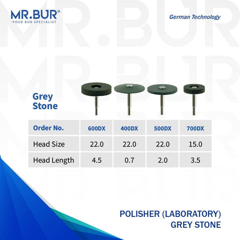 These are 4 Dura Stone Fine ( Zicronia and Porcelain Polisher ) dental burs sold by mr Bur the best detnal bur supplier