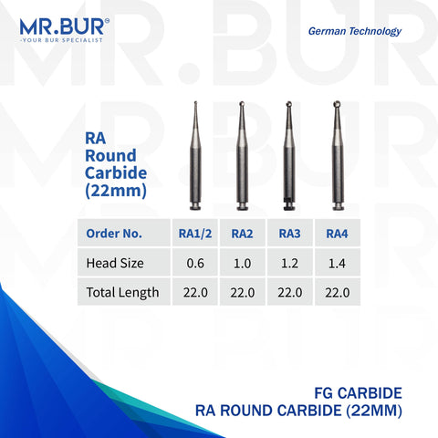 Round Carbide Bur RA 22mm
