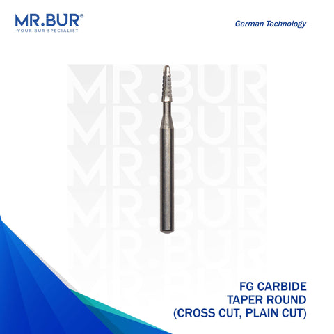 Taper Round End Carbide Bur FG (Cross Cut & Plain Cut)
