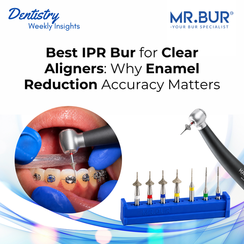 MR.Bur One Slice IPR Kit and Kaneiko M9K handpiece for clear aligner interproximal reduction