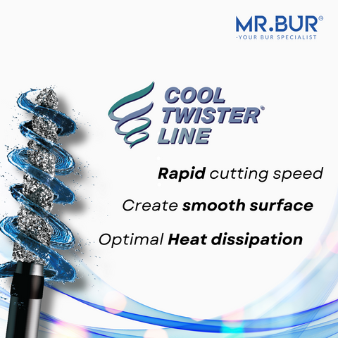 Best Innovation for Tooth Preparation Mr Bur Cool Twister Line Dental Bur