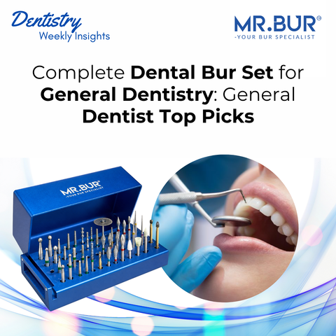 MR.Bur complete dental bur set for general dentistry with dental bur block and clinical dental treatment image