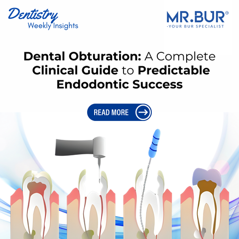 Mr. Bur Endo Access Open Chamber Coarse Diamond Bur FG supporting efficient pulp chamber deroofing straight line access and improved canal visualization for predictable endodontic obturation.