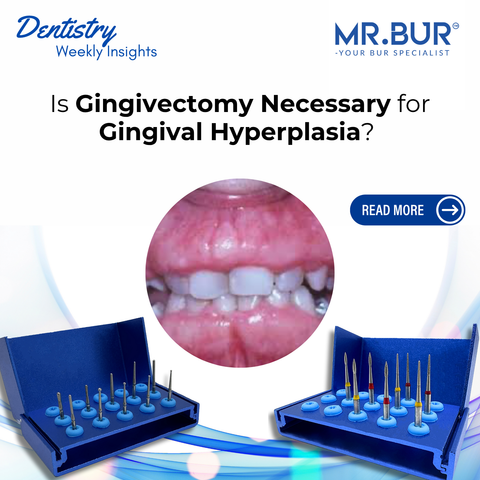 Mr Bur Gingivectomy and Surgical Root Planing Kits used for treating gingival hyperplasia highlighting precision soft tissue management and clinical effectiveness.