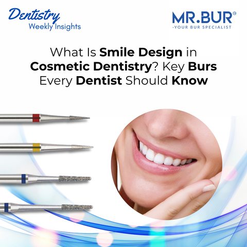 Mr. Bur Taper Flat End Diamond Bur RA for precise enamel contouring and depth marking during veneer preparation, ensuring controlled reductions and accurate tooth anatomy.