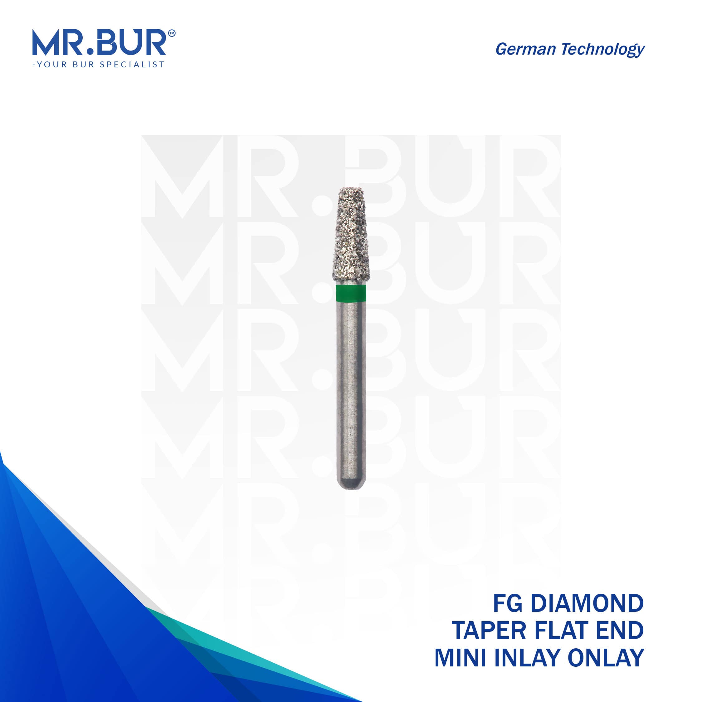 The Best Mini Taper Flat End Coarse Inlay Onlay Diamond Bur FG | MR ...