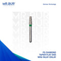 This is the Mini Taper Flat End Coarse Inlay Onlay FG diamond dental bur that Mr Bur the best supplier of diamond dental burs sells to dentists and dental labs