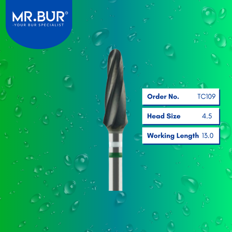 Mr. Bur TC109 CVD Coating Plain Cut Coarse Tungsten Carbide for Plaster is ideal for plastering, restorative work, prosthodontics, denture technique, and 3D acrylic denture procedures.