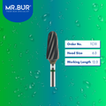 Mr. Bur TC111 CVD Coating Plain Cut Coarse Tungsten Carbide for Plaster is ideal for plastering, restorative work, prosthodontics, denture technique, and 3D acrylic denture procedures.