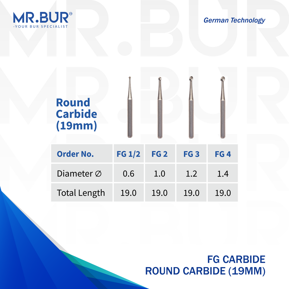 Round Ball Carbide Bur FG | MR. BUR – Mr Bur