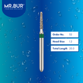 Mr. Bur 849 tapered round end diamond bur 32 are tools used in multiple dental procedures. ISO 806 314 197 534 012 FG, Their tapered round end heads are ideal for for effective crown and bridge preparation, chamfer margin preparation, and trimming and preparation for all composite materials. 