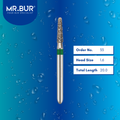 Mr. Bur 849 tapered round end diamond bur 33 are tools used in multiple dental procedures. ISO 806 314 197 534 016 FG, Their tapered round end heads are ideal for for effective crown and bridge preparation, chamfer margin preparation, and trimming and preparation for all composite materials. 