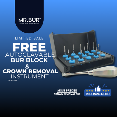Best crown cutter bur that provides the features of removing debris and rapid cutting speed with optimal heat dissipation that able to cut all kinds of composite materials including zirconia