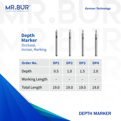 Depth Marker Prep Marking Diamond Bur FG