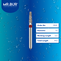 Mr. Bur Depth Marker Taper Rounded Edge Diamond Bur FG, PR2F, used for depth marking and smooth internal margin design in ceramic and adhesive restorations.