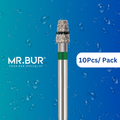 Mr. Bur Depth Marker Taper Rounded Edge Diamond Bur FG used for depth marking and smooth internal margin design in ceramic and adhesive restorations.