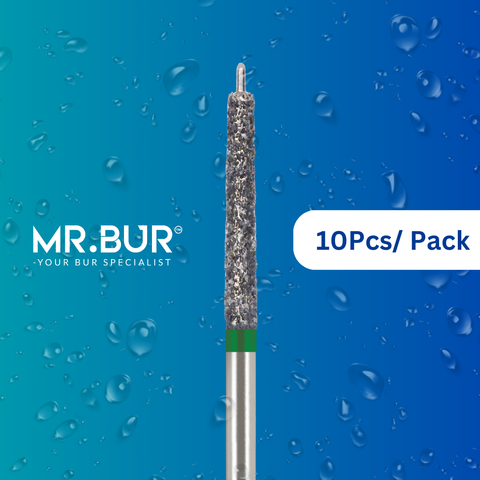 Mr. Bur Depth Marker Tapered Round Guide Pin Coarse Diamond Bur FG  ensures precise depth control and smooth margin preparation for veneers and crowns.