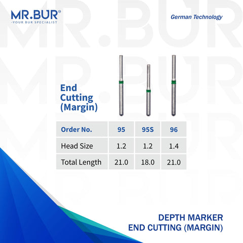 Depth Marker End Cutting Coarse Diamond Bur FG (Margin)