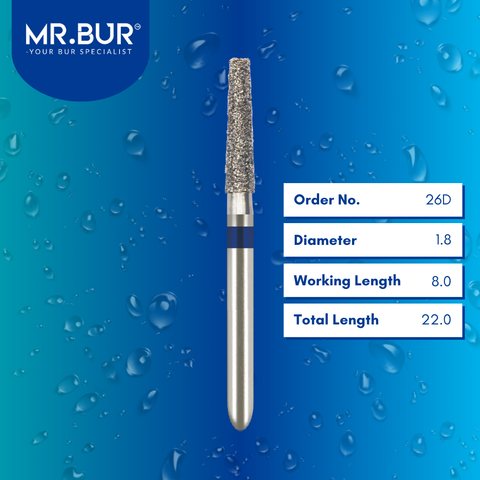 Taper Flat End Coarse Diamond Bur FG