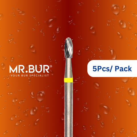 Mr. Bur Egg Finishing Carbide Dental Bur FG ensures precise, smooth contouring and polishing for restorations, enhancing surface quality and procedural accuracy.
