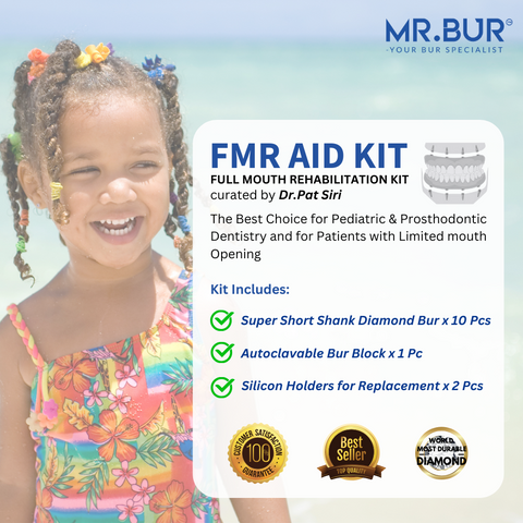 FMR Aid Dental Bur FG Mini Kit Best for Pediatric & Prosthodontics Dentistry