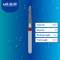 Mr. Bur 848 pre-polishing tapered flat end diamond bur 26DF are tools used in multiple dental procedures. ISO 806 314 173 514 018 FG, Their tapered flat end heads are ideal for for effective crown and bridge preparation, shoulder margin preparation, and trimming and preparation for all composite materials. 