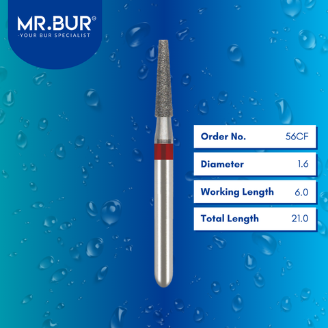 Mũi mài kim cương đầu phẳng hình côn mịn FG 5 chiếc/gói 