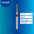 Mr. Bur 848 pre-polishing tapered flat end diamond bur 56DF are tools used in multiple dental procedures. ISO 806 314 173 514 018 FG, Their tapered flat end heads are ideal for for effective crown and bridge preparation, shoulder margin preparation, and trimming and preparation for all composite materials. 