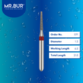 Mr. Bur 848 pre-polishing tapered flat end diamond bur 57F are tools used in multiple dental procedures. ISO 806 314 173 514 012 FG, Their tapered flat end heads are ideal for for effective crown and bridge preparation, shoulder margin preparation, and trimming and preparation for all composite materials. 