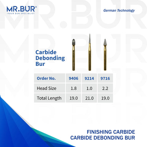 Debonding Finishing Carbide Dental Bur FG
