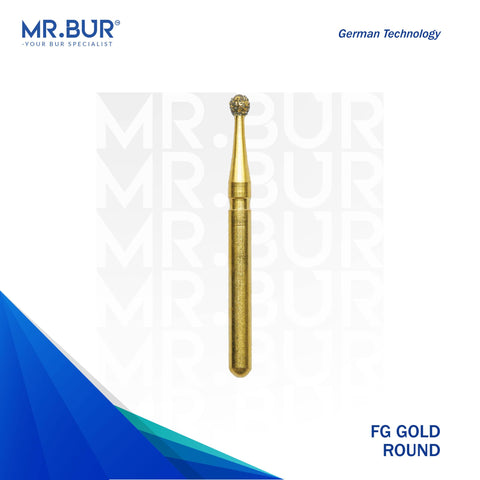 The #1 Best Gold Round Ball Diamond Bur FG. Mr Bur offers the best online dental burs and is a Better Choice than Meisinger, Mani, Shofu, Eagle Dental, Trihawk, Suitable for Dental Cases.
