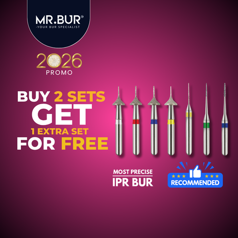 The One Slice IPR Kit by Mr. Bur designed for interproximal reduction in orthodontic treatments, including aligner and Invisalign cases. 