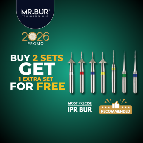 The One Slice IPR Kit by Mr. Bur designed for interproximal reduction in orthodontic treatments, including aligner and Invisalign cases. 