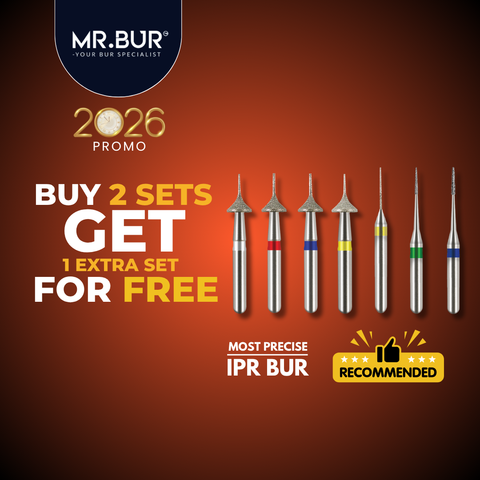 The One Slice IPR Kit by Mr. Bur designed for interproximal reduction in orthodontic treatments, including aligner and Invisalign cases. 