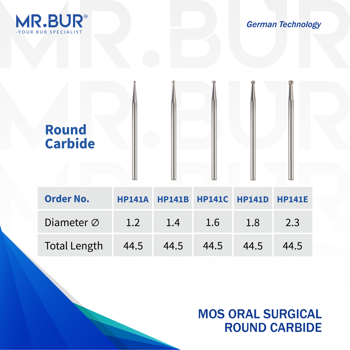 MOS Oral Surgical Round Carbide Bur HP | MR. BUR – Mr Bur