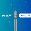 This is the Mini Taper Flat End Coarse Inlay Onlay FG Short diamond dental bur that Mr Bur the best supplier of diamond dental burs sells to dentists and dental labs.
