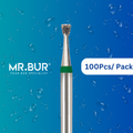 Mr. Bur 100pcs Mini Inverted Cone Coarse Diamond Bur FG ensures precise cutting, efficient cavity preparation, and optimal material removal for detailed dental restorations.