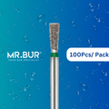 Mr. Bur 100pcs Mini Long Inverted Cone Coarse Diamond Bur FG ensures precise cutting, efficient cavity preparation, and optimal material removal for detailed dental restorations.