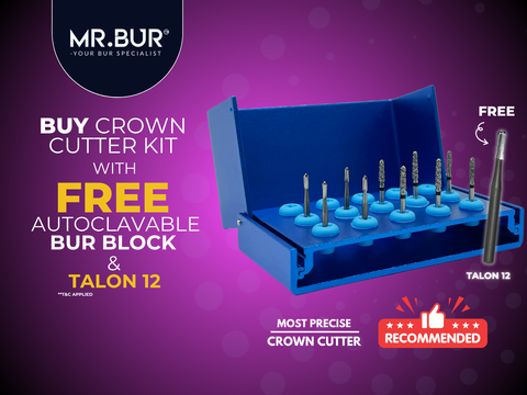 Crown Cutter Kit that provides the features of removing debris and rapid cutting speed with optimal heat dissipation.