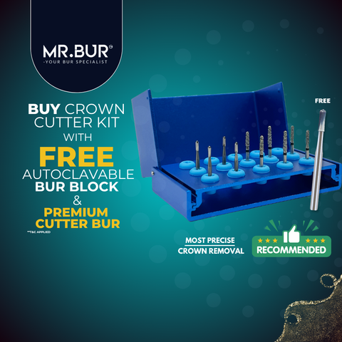 Crown Cutter Kit that provides the features of removing debris and rapid cutting speed with optimal heat dissipation.