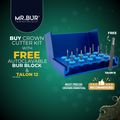 Crown Cutter Kit that provides the features of removing debris and rapid cutting speed with optimal heat dissipation.