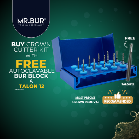 Crown Cutter Kit that provides the features of removing debris and rapid cutting speed with optimal heat dissipation.