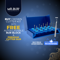 Crown Cutter Kit that provides the features of removing debris and rapid cutting speed with optimal heat dissipation.