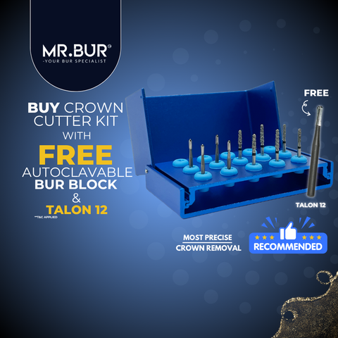 Crown Cutter Kit that provides the features of removing debris and rapid cutting speed with optimal heat dissipation.