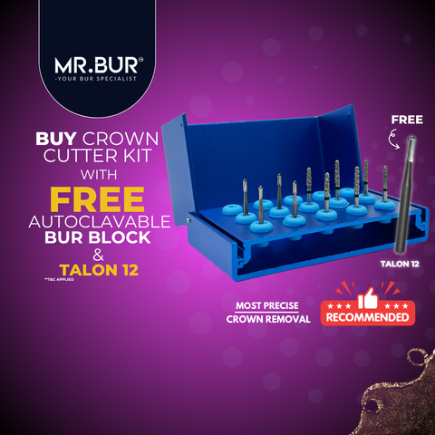 Crown Cutter Kit that provides the features of removing debris and rapid cutting speed with optimal heat dissipation.