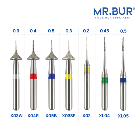 This image shows Interproximal Reduction dental bur (IPR) for aligner and invisalign that is sold by mr bur worldwide.