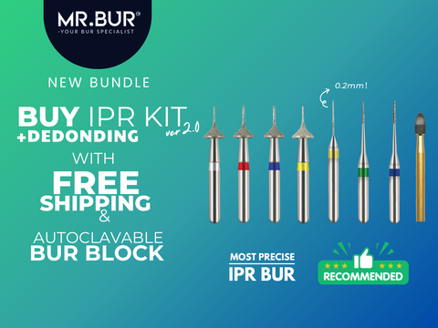 MR.BUR One Slice IPR Kit & Debonding Bur was designed for smooth enamel reduction and safe adhesive removal. 