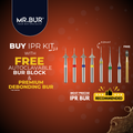 MR.BUR Interproximal Reduction Dental Bur. Available in 0.2mm, 0.3mm, 0.4mm, 0.45mm, and 0.5mm for maximize precision and efficacy in interdental space adjustment and enamel reduction 