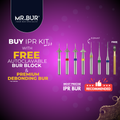 MR.BUR Interproximal Reduction Dental Bur. Available in 0.2mm, 0.3mm, 0.4mm, 0.45mm, and 0.5mm for maximize precision and efficacy in interdental space adjustment and enamel reduction 